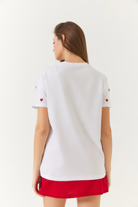 Kalp Nakışlı Tshirt 60602004 - Beyaz