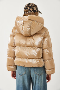 Kapişonlu Chine Şişme Mont 2372 60351316 - Camel