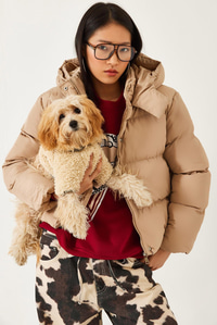 Kapişonlu Şişme Mont 1067 60351288 - Bej