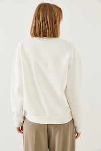 Kelebek Baskılı Sweatshirt MBHS018 60601018 - Ekru