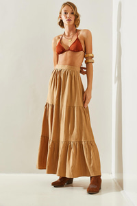 Kristina Çingene Etek DE231015 60251460 - Camel ETEK modelleri