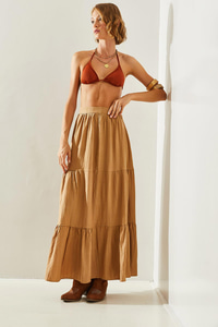 Kristina Çingene Etek DE231015 60251460 - Camel ETEK modelleri