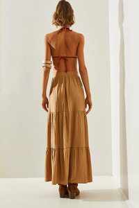 Kristina Çingene Etek DE231015 60251460 - Camel ETEK modelleri