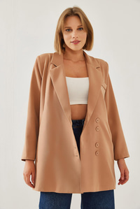 Kruvaze Blazer Ceket MBMS045 60501045 - Vizon