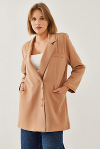 Kruvaze Blazer Ceket MBMS045 60501045 - Vizon