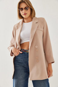 Kruvaze Blazer Ceket MBMS045 60501045 - Ekru