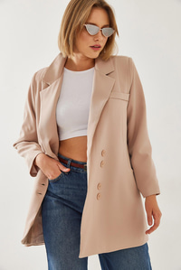 Kruvaze Blazer Ceket MBMS045 60501045 - Ekru