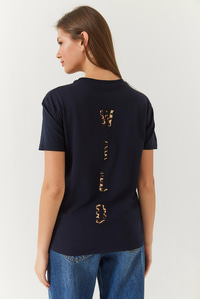 Leopar Baskılı Tshirt 60602006 - Lacivert