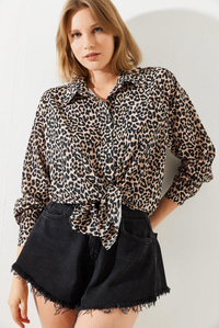 Leopar Desenli Gömlek MBMS008 60501008 - Leopar