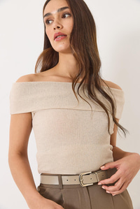Madonna Yaka Fitilli Basic Bluz 60284012 - Taş