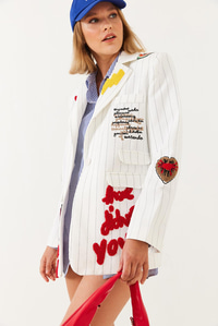 Nakış Detaylı Blazer Ceket 4016 60251829 - Beyaz CEKET modelleri