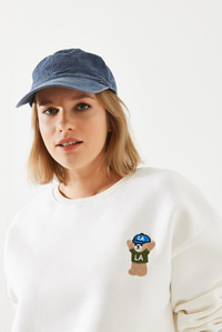 Nakışlı 3 İplik Sweatshirt 60251800 - Ekru SWEATSHİRT modelleri