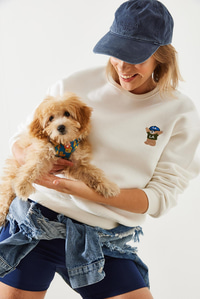Nakışlı 3 İplik Sweatshirt 60251800 - Ekru SWEATSHİRT modelleri