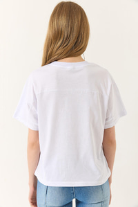 Organik Pamuklu Regular Kalıp Bisiklet Yaka Basic Kısa Kollu T-Shirt 60602048 - Beyaz