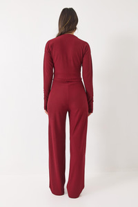 Ottoman Parmak Geçirmeli Alt-Üst Takım 60284014 - Bordo