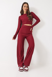 Ottoman Parmak Geçirmeli Alt-Üst Takım 60284014 - Bordo