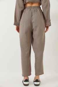 Oversize Gömlek Şalvar Pantolon Müslin Alt-Üst Takım 9259 60283113 - Vizon