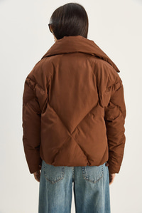 Oversize Şişme Mont - Acı Kahve DIŞ GİYİM modelleri