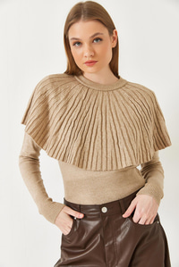 Prenses Yaka Triko Kazak 241228 60261361 - Bej