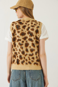 Şardonlu Leopar Desenli Süveter 20246281 - Camel-Kahverengi