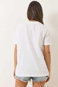 Teddy Kurdele Detaylı Taşlı T-Shirt 60602035 - Beyaz