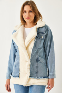Tedy Astar Detay Dört Cepli Denim Mont 2471 60261105 - Bej-Mavi