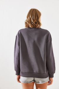Üç İplik Şardonlu The 1997 Baskılı Sweatshirt MBHS009 60601009 - Füme