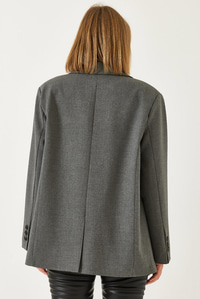 Vatkalı Çift Cepli Astarlı Blazer Ceket 3338 60261198 - Antrasit CEKET modelleri