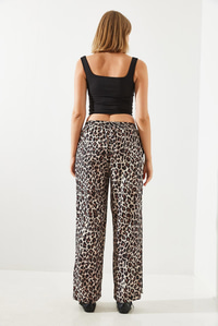 Yan Çizgili Leopar Jogger Pantolon MBMS015 60501015 - Leopar