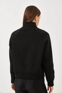 Yarım Fermuarlı Oversize Sweatshirt MB-5386 60251896 - Siyah SWEATSHİRT modelleri