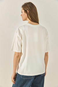 Yavru Köpek Premium Baskılı Oversize Pamuklu T-Shirt ÖT251076 60283292 - Ekru