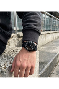 39mm Erkek Saat Siyah Silikon Kordon Spor Günlük Minimal Şık Model
