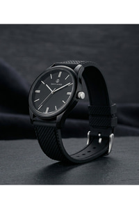 39mm Erkek Saat Siyah Silikon Kordon Spor Günlük Minimal Şık Model