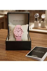 39mm Kadın Saat Pembe Silikon Kordon Genç Spor Günlük Şık Model