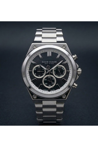 45mm Büyük Kasa Erkek Saat Çelik Kordon Siyah Multifonksiyon Model