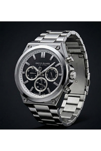 45mm Büyük Kasa Erkek Saat Çelik Kordon Siyah Multifonksiyon Model