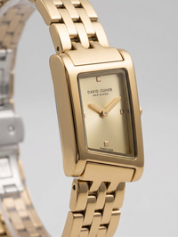 David Guner San Diego 22x34 mm Kadın Kol Saati Gold Kadran Asimetrik Dikdörtgen Kasa