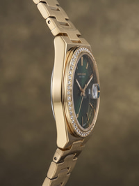 David Guner San Diego 30 mm Ekstra İnce Kadın Saat Yeşil Kadran Gold Kordon