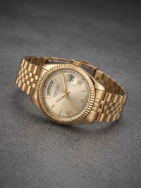David Guner San Diego 34 mm Kadın Kol Saati Altın Renk Çelik Kordon Gold Kadran
