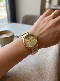 David Guner San Diego 34 mm Kadın Kol Saati Altın Renk Çelik Kordon Gold Kadran