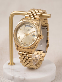 David Guner San Diego 34 mm Kadın Kol Saati Altın Renk Çelik Kordon Gold Kadran