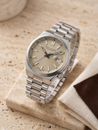 David Guner San Diego 40 mm Şampanya Kadran Çelik Erkek Saati Özel Kurma Kolu