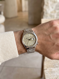 David Guner San Diego 40 mm Şampanya Kadran Çelik Erkek Saati Özel Kurma Kolu