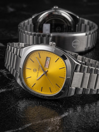 David Guner San Diego 42 mm Erkek Kol Saati Sarı Kadran Çelik Kordon Gün-Tarihli