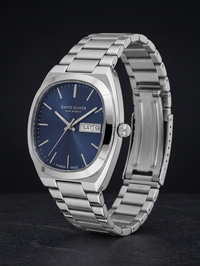 David Guner San Diego 42 mm Erkek Saat Lacivert Kadran Modern Klasik Almanca Takvimli