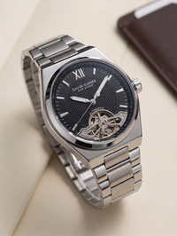 David Guner San Diego 42 mm Otomatik Siyah Kadran Çelik Erkek Kol Saati
