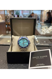 Erkek Kol Saati 42 mm Gümüş Kaplama Çelik Kordon Mavi Kadran Takvimli Spor Saat
