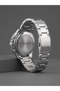 Erkek Kol Saati 43 mm Yeşil Kadran Gümüş Renk Çelik Kordon