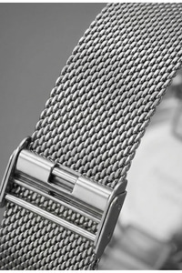 Erkek Kol Saati Gümüş Kadran Hasır Çelik Kordon Takvimli Quartz Saat 41-45 mm