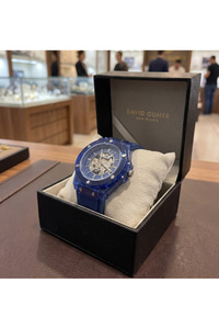 Erkek Saat 42 mm Otomatik Mekanizma Lacivert Şeffaf Kasa Silikon Kordon Spor Kol Saati